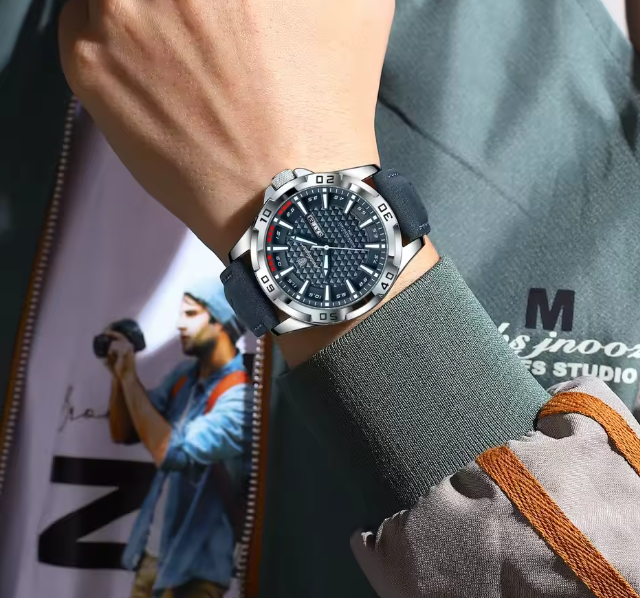Original POEDAGAR Men’s Sport Wristwatch – Date & Week Display