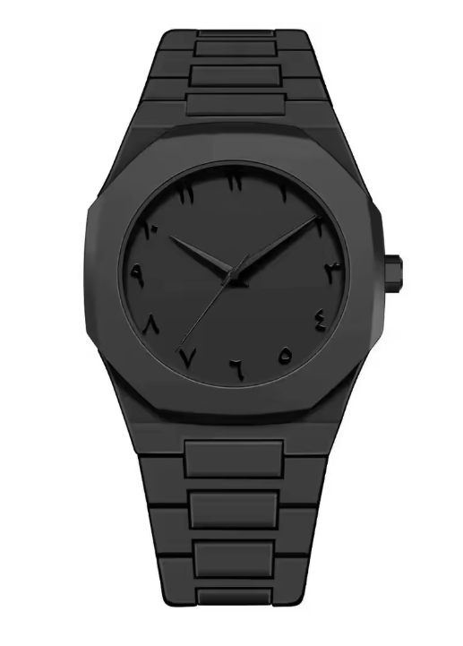 New Stylish Men’s Black Watch – Quartz, Casual Drip Oil Strap